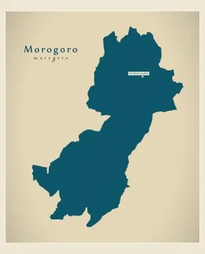 Modern Map - Morogoro TZ Stock Illustration