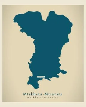 Modern Map - Mtskheta-Mtianeti GE 库存插图