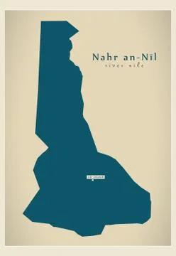 Modern Map - Nahr an-Nil SD Ilustração Stock