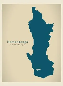 Modern Map - Namentenga BF Stock Illustration