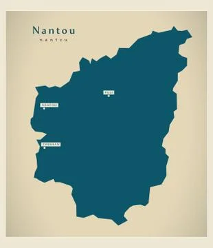 Modern Map - Nantou TW Stock-Illustration