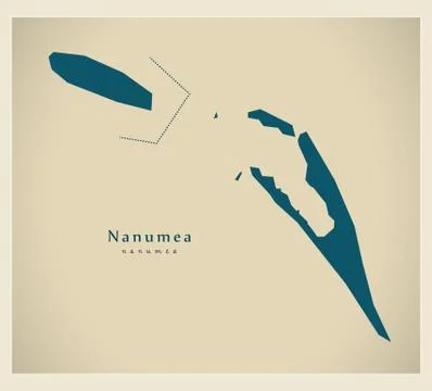 Modern Map - Nanumea TV Stock Illustration