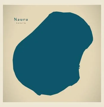 Modern Map - Nauru NR Stock Illustration