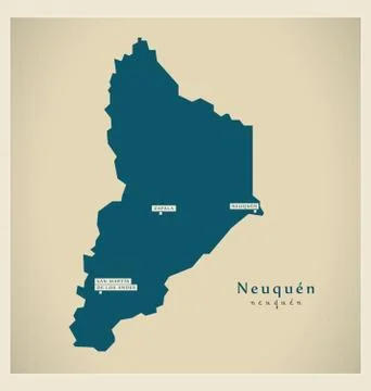 Modern Map - Neuquen AR Stock Illustration