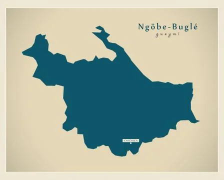 Modern Map - Ngobe Bugle PA Stock Illustration