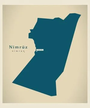 Modern Map - Nimruz AF Stock Illustration