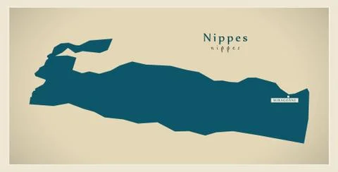 Modern Map - Nippes HT Illustrazione stock
