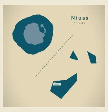 Modern Map - Niuas TO Stock Illustration