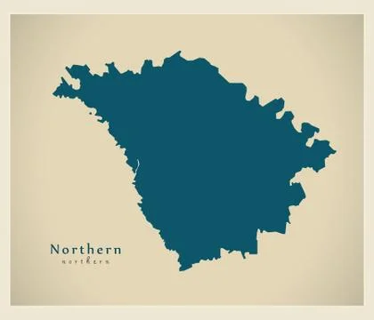 Modern Map - Northern MD Stock Illustration