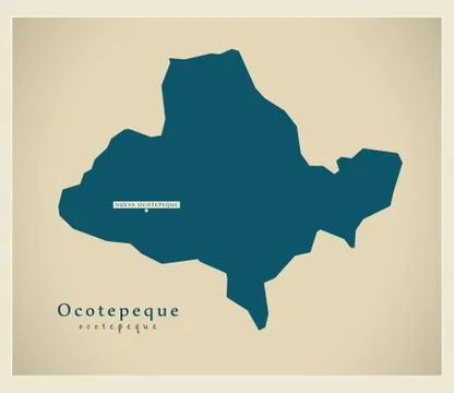 Modern Map - Ocotepeque HN Stock Illustration