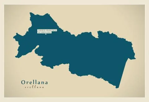 Modern Map - Orellana CE Stockillustratie