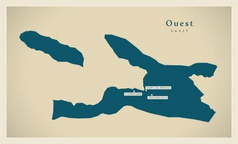 Modern Map - Ouest HT Stock Illustration