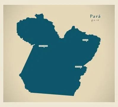 Modern Map - Para BR Stock Illustration
