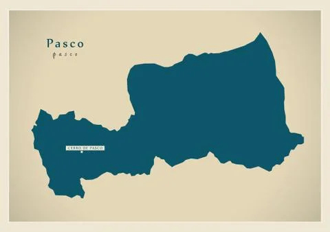 Modern Map - Pasco PE Illustrazione stock