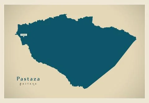 Modern Map - Pastaza EC Stock Illustration