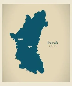 Modern Map - Perak MY Stock-Illustration