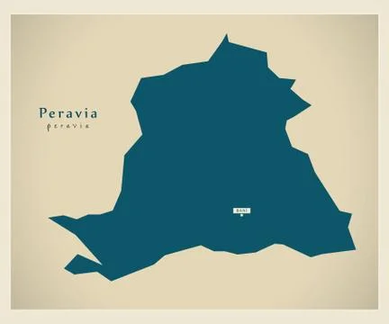 Modern Map - Peravia DO Stock Illustration