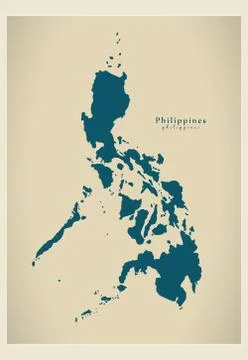 Modern Map - Philippines PH Stock Illustration