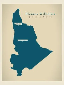 Modern Map - Plaines Wilhelms MU Stock Illustration