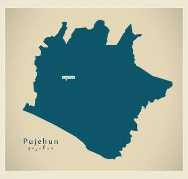 Modern Map - Pujehun SL Stock Illustration