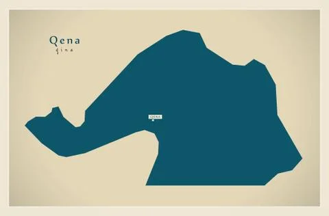 Modern Map - Qena EG Illustrazione stock