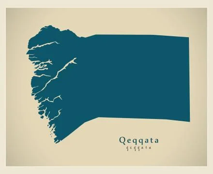 Modern Map - Qeqqata GL Illustrazione stock