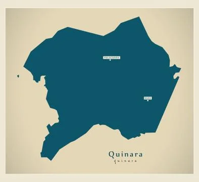 Modern Map - Quinara GW Stock Illustration