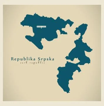 Modern Map - Republika Srpska BA Illustrazione stock