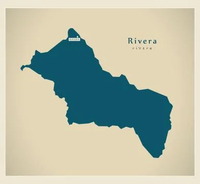 Modern Map - Rivera UY Stock Illustration
