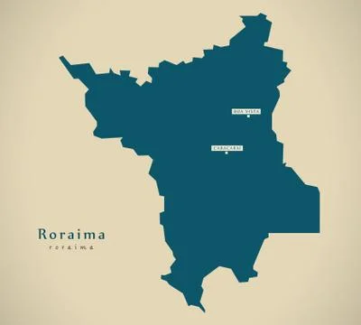 Modern Map - Roraima BR Brazil Illustration Stock Illustration