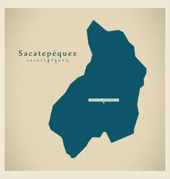Modern Map - Sacatepequez GT Stock Illustration