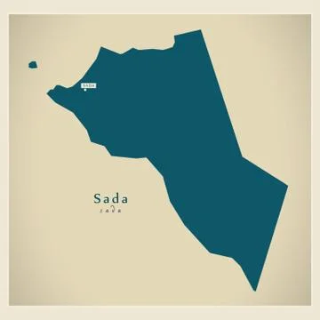 Modern Map - Sada YT Stock Illustration