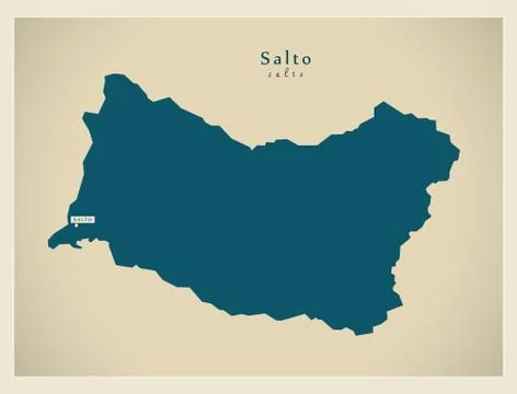 Modern Map - Salto UY Stock Illustration