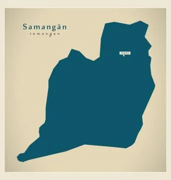 Modern Map - Samangan AF Stock Illustration