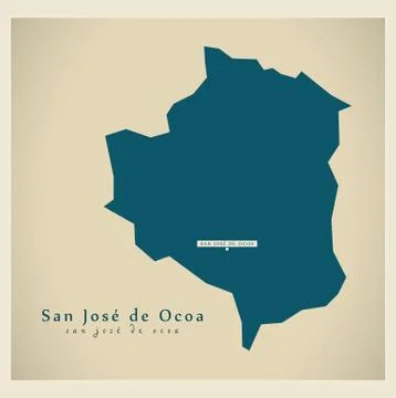 Modern Map - San Jose de Ocoa DO Ilustração Stock