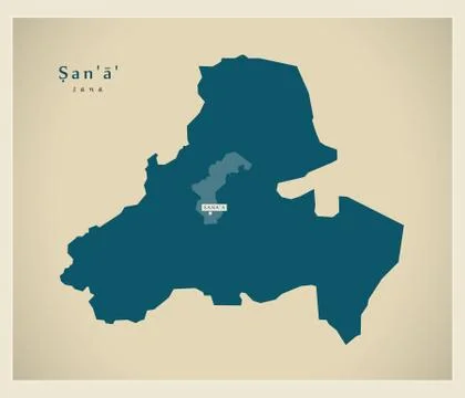 Modern Map - Sana YE Stock Illustration