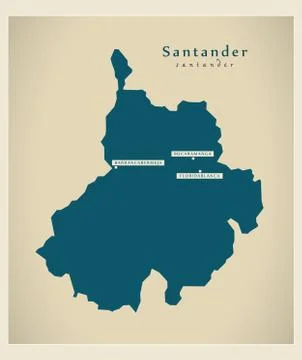 Modern Map - Santander CO Stock Illustration