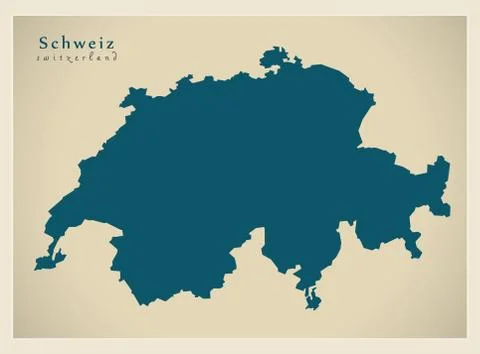Modern Map - Schweiz CH Stock Illustration
