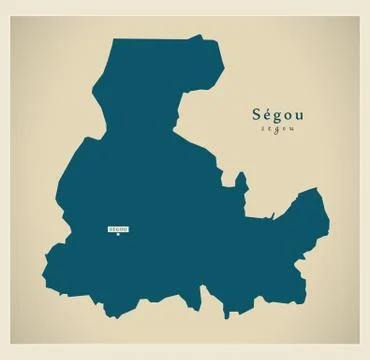 Modern Map - Segou NL Illustrazione stock