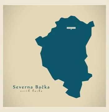 Modern Map - Severna Backa RS Stockillustratie
