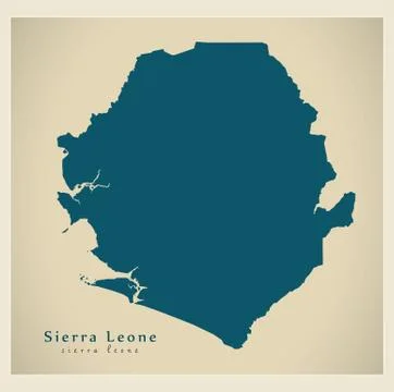 Modern Map - Sierra Leone SL Stockillustratie