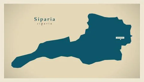 Modern Map - Siparia TT Stock Illustration