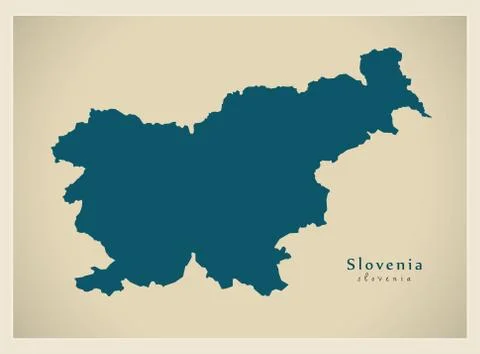 Modern Map - Slovenia SI Stock Illustration