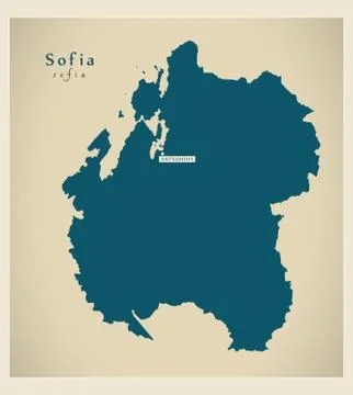 Modern Map - Sofia MG Illustrazione stock
