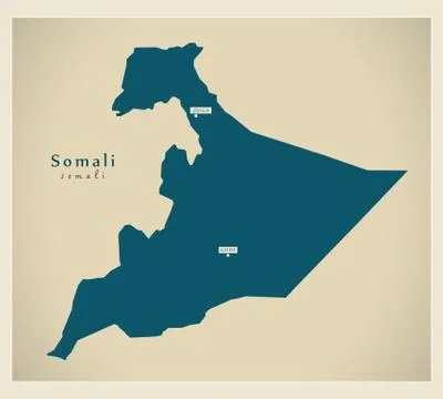 Modern Map - Somali ET Stock Illustration