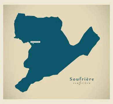 Modern Map - Soufriere LC Stock-Illustration