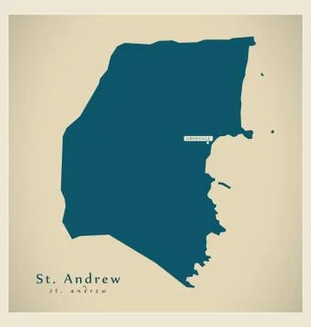 Modern Map - St. Andrew GD Stock Illustration