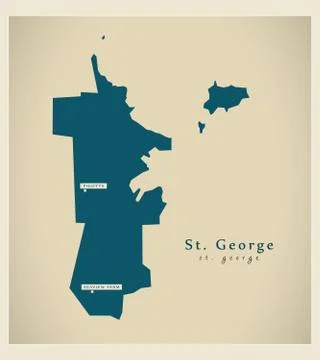 Modern Map - St. George AG Stock Illustration