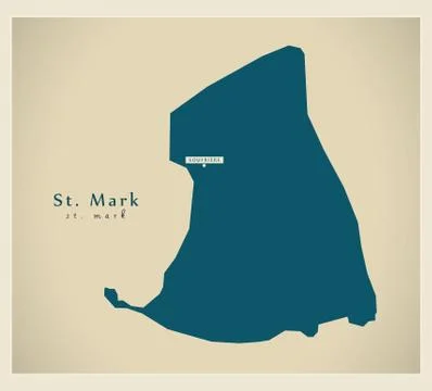 Modern Map - St. Mark DM Stock Illustration