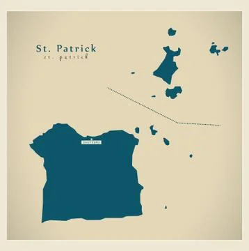 Modern Map - St. Patrick GD Stock Illustration